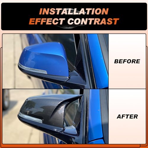 Carbon Fiber Mirror Cover Caps Rearview Side Mirror Covers Compatible with BMW F20 F21 F22 F30 F31 F32 F36 F87 E84 GT 3GT X1 M2 M3-1Pair - size: Fit for BMW 3 Series GT 3GT F34 2013-2018