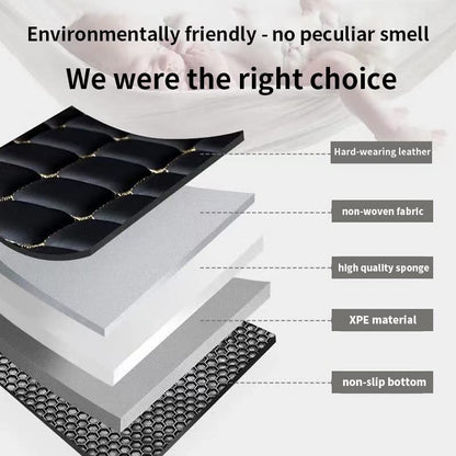 Custom Waterproof Leather Car Floor Mats Fit for Most Car SUV Truck & Sportscar All Weather Protection Vehicles (Black Stripe) - color: Black Stripe