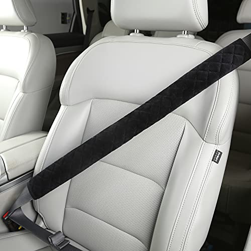 HighnessHwoo Extra Long Seatbelt Covers for Adults Kids Women & Men, Soft Car Seat Belt Strap Cushion for for truck & bus drivers only, Shoulder Neck Chest Protector Pads, 1pc, Black, 25.5in - color: Black, size: 25.5in - 1pc