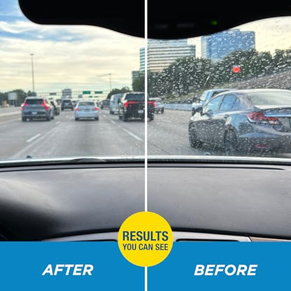 Rain-X RainX 630018 Glass Cleaner, Concentrated Streak-Free Formula for Car Windows, Windshield & Mirrors, Removes Bug Residue, Road Grime & Smoke Film - 23 Fl Oz