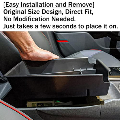 Center Console Organizer Compatible with Hyundai Sonata 2020 2021 2022 2023 Accessories, Sonata N-Line/Limited Insert Tray Secondary Storage Armrest Box ABS Black
