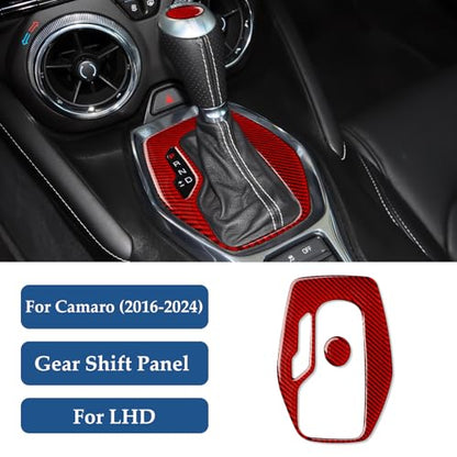 Car Sticker Carbon Fiber Decal Interior Trim Cover for Chevrolet Camaro ZL1 2016 2017 2018 2019 2020 2021 2022 2023 Accessories （Gear Shift Panel） - color: Gear Shift Panel