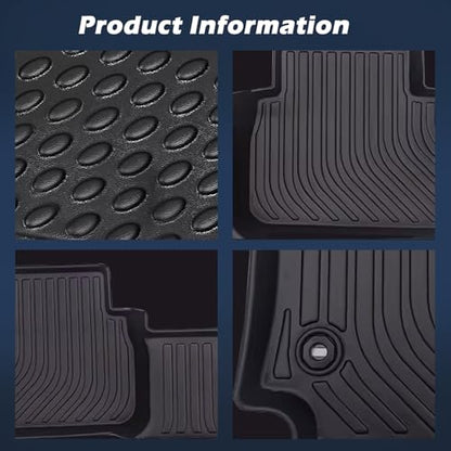 Floor Mats for 2016-2022 Honda HR-V,All-Weather TPE Rubber Car Floor Mats Custom Fit Full Set Includes 1st and 2nd Rows Maximum Coverage Anti-Slip 1st & 2nd Row Black (2016-2022 HR-V) - color: 2016-2022 HR-V