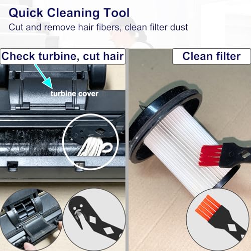 Portek Vacuum Attachments Compatible with Shark Navigator Lift-Away Deluxe Rotator Stratos DuoClean Corded Rocket Vac, Vacuum Accessories(Car Detailing Kit with Storage Bag)