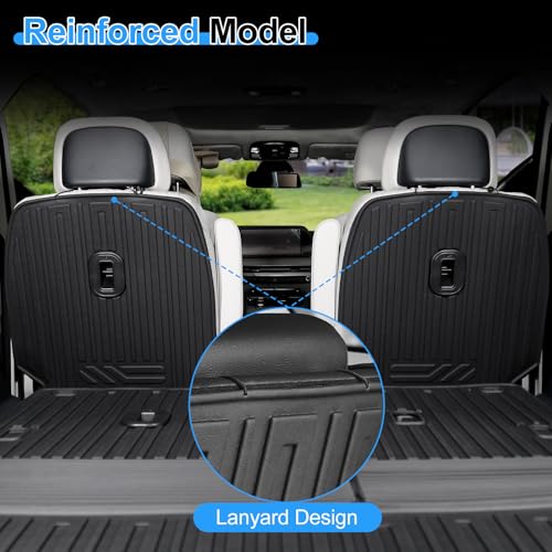 Second Row Backrest Mats for 2020-2025 Hyundai Palisade, All Weather TPE Seat Back Covers Kick Mats for Hyundai Palisade Accessories-7 Passenger Only - size: For Hyundai Palisade Kick Mats 2020-2025