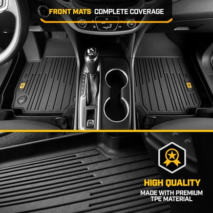 CAT® JustFit™ 3D Custom Fit Floor Mats, Chevy Equinox GMC Terrain 2019 2020 2021 2022 2023 2024, Heavy Duty Car Floor Liner Protection Laser Measured, Chevy Equinox Accessories for GMC Terrain - style: Chevy Equinox GMC Terrain (2019-2024)