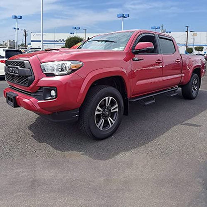 in-Channel Vent Deflectors Window Visors rain Guards for 2016-2023 Toyota Tacoma Crew Double Cab, 194768 4pcs - size: Compatible with Tacoma Double 2016-2023 in-Channel