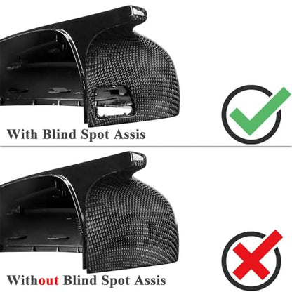 AeroBon Real Carbon Fiber Mirror Cover Compatible with 2014-2020 Audi A3 S3 RS3 (8V) Mirror Caps With Lane Assist - size: Mirror Covers