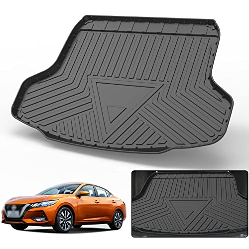 Elsetyler Cargo Liner for 2020-2026 Sentra - Black TPE All Weather Heavy Duty Waterproof Rear Cargo Tray Trunk Floor Mat Protector Compatible with 2020-2026 Nissan Sentra - color: black