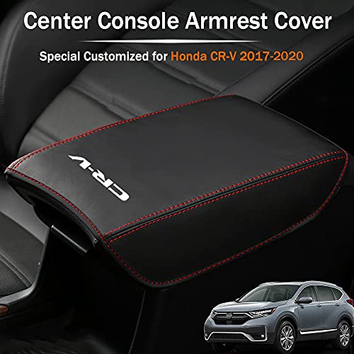 LEXLEY Armrest Box Cover Center Console Pad Waterproof Anti-Scratch Leather Protector Covers For CRV CR-V 2017 2018 2019 2020 2021 2022-Red Stitches - color: Red Stitches
