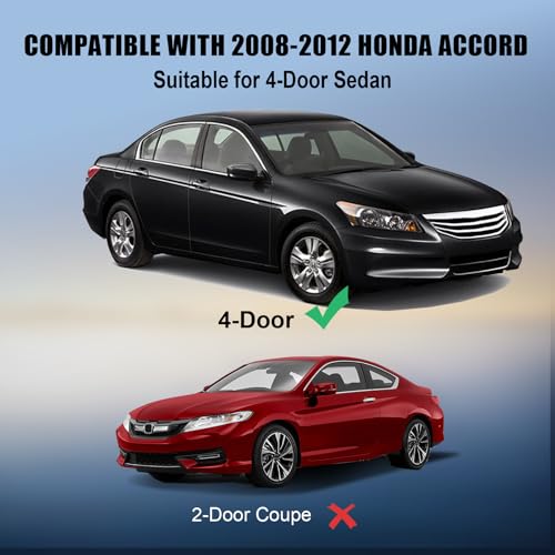 ItranMc Window Molding Trim for Honda Accord 2008-2012,4-Door Sedan,Chrome Outside Door Weatherstrip Window Seal Belt,Replace#72410-TA0-A01 72450-TA0-A01 72910-TA0-A01 72950-TA0-A01 - style: Accord 2008-2012