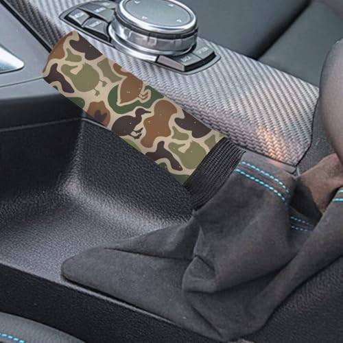 Handbrake and Gear Shift Knob Cover 2 Piece Automobile Hand Brake Cover Car Interior Accessories - color: Duck Camo Pattern