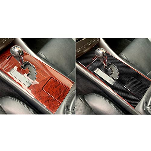 NVCNX Real Premium Carbon Fiber for Lexus IS250 is 250 IS350 2006-2013 2007 2008 2009 2010 2011 2012 / IS250C IS350C 2010-2015 Accessories Center Console Gear Panel Cover Interior Trim Kit 3PCs - color: Gear Shift Panel Kit - B