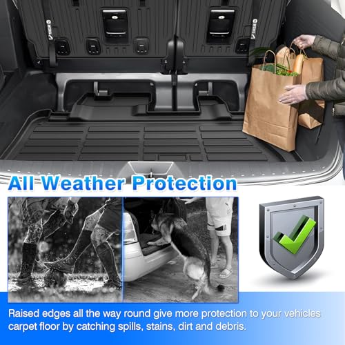 Sienna Cargo Liner - Trunk Mat for Toyota Sienna 2021-2026, All Weather Cargo Mat for Sienna Accessories, Heavy Duty Car Mats, Car Accessories - size: 2)Toyota Sienna 21-25