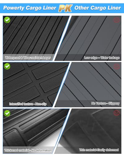 Powerty Trunk Mat for 2021-2025 2026 Kia Seltos Accessories Cargo Mats TPE All Weather Cargo Liner Heavy-Duty Trunk Liners(Just Fits Without Subwoofer)(No SX Turbo Models) - size: Cargo Mat｜For｜21-26｜Kia Seltos