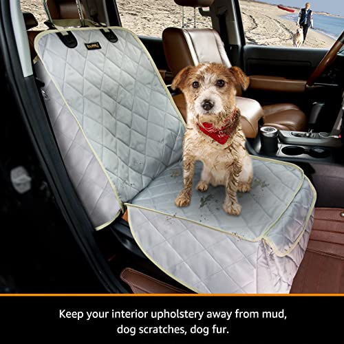 Dog Seat Cover for Front Seat Waterproof Front Seat Cover Protects Seats from Hair, Dirt, and Liquid Messes Scratch Proof Nonslip Bucket Seat Cover for Pet of Cars,Trucks and SUVs - color: GREY