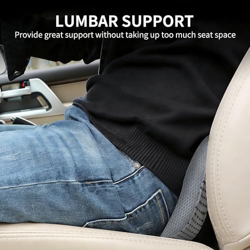 Livtribe Car Seat Cushion - Memory Foam Car Seat Pad - Sciatica & Lower Back Pain Relief - Car Seat Cushions for Driving - Road Trip Essentials for Drivers(Gray) - color: Gray