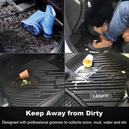 LASFIT Trunk Mat for Jeep Grand Cherokee L 2021-2025 2026 6 Seaters and 7 Seaters All Weather TPE Custom Fit Cargo Mat Trunk Liner Cargo Liner, Black - style: Grand Cherokee L 2021-2026 Cargo Mat