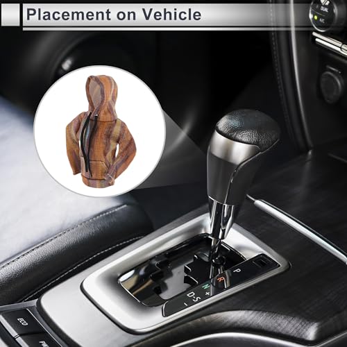 1 Pc Universal Gear Shift Knob Cover Automotive Manual Stick Shifting Handle Protector Hoodie Style Colorful Gradient Polyester
