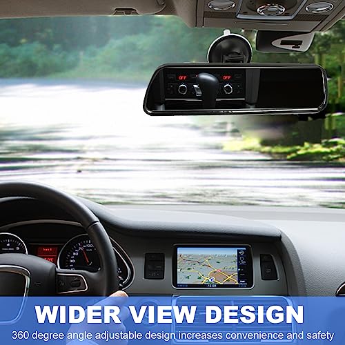 Interior Rear View Mirror for Driving Test with adhesive Suction Cup,Extra Rear-View Mirror and Blind Spot Checker(7.87 x 2.36 inch)
