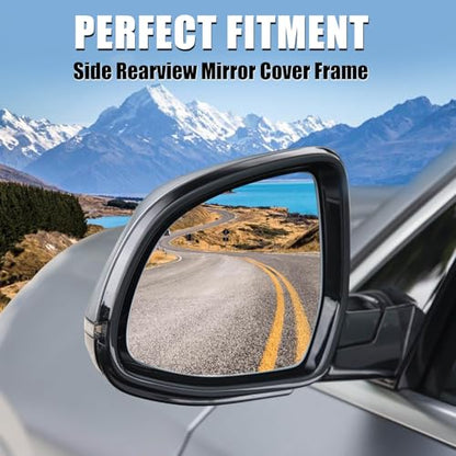 Jaronx Compatible with BMW Side Mirror Housing Frame X3 G01 2018-2024/X4 G02 2019-2023/X5 G05 2019-2024/X6 G06 2020-2024/X7 G07 2019-2024, Driver Side Mirror Cover Supporting Ring for BMW 51167468241 - size: Left Mirror Frame