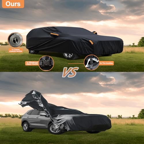 600D Waterproof Car Cover Custom Fit for Mazda MX5 Miata (1990-2025), Outdoor Car Cover Waterproof All Weather for Automobiles Sun Rain Snow Protection with Door Zipper - size: Custom Fit Mazda MX5