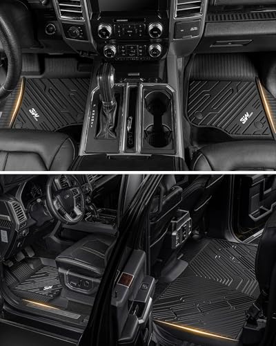 3W Floor Mats & Truck Bed Mat for Nissan Frontier 2025 2024 2023 2022 Crew Cab(NOT for 2nd with Under Seat Speaker), All Weather TPE Custom Fit Car Liner for Frontier - size: 4.Frontier|22-25|Floor Mats & Truck Bed Mat
