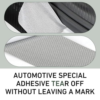 Car Door Sill Protector, Carbon Fiber Scratch-resistant & Anti-slip Door Sill Protector Strips, Stylish Sporty Vehicle Decal Accessories, for Most Vehicles, Sedans, SUVs (Black)