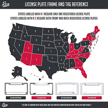 Rico Industries NBA Standard Chrome License Plate Frame