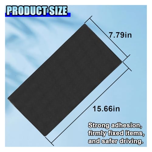 Anti-Slip Dashboard Mat 15.6"x7.7" Large Universal Non-Slip Rubber Pad for Car - Sticky Adhesive Gripping Mat for Cell Phone Sunglasses Keys GPS Coins - Reusable Car Dashboard Organizer (Grid) - color: Grid
