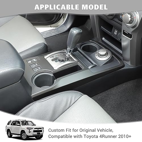 Jimen Compatible with Toyota 4Runner 2010-2023, Gear Shift Panel Cover Interior Trim Accessories (Matte Black) - color: Matt Black