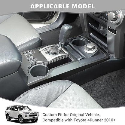 Jimen Compatible with Toyota 4Runner 2010-2023, Gear Shift Panel Cover Interior Trim Accessories (Matte Black) - color: Matt Black