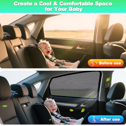 Car Window Shades for 2016-2021 Civic - Rear Side Window Sun Shade for Baby, Breathable Mesh Car Privacy Window Covers, UV Protection & Heat Insulation for Road Trips, Napping, Camping (2 PCS) - size: Civic(16-21)R-2PCS