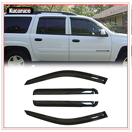 94240 Side Window Wind Vent Deflector, 4pcs Out-Channel Rain Guards Set, Window Visor fit for 2002-2006 Chevy Trailblazer EXT & GMC Envoy XL,2003-2008 Isuzu Ascender - size: 02-06 Chevy Trailblazer EXT