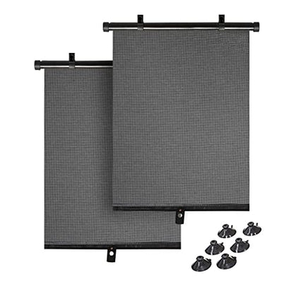 Car Sun Shade for Baby, Car Window Shade Automatic Roller Retractable Sunshades for Side Windows, Blocks 98% of Harmful UV Rays with Suction Cups, UV Protection for Baby & Pets Windshield Sun Shade