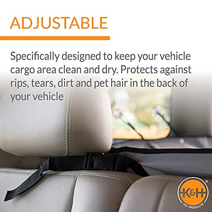 K&H Pet Products Quilted Cargo Cover Black Standard/Mid-Size Vehicle 54 Inches - color: Black, size: Standard/Mid-size Vehicle 54 Inches