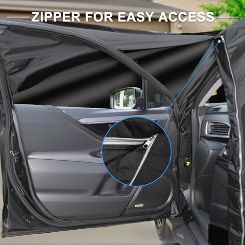 X AUTOHAUX Car Cover for BMW X1 2009-2025 Aluminum Film Outdoor Waterproof Sun Rain Snow Hail Protection with Driver Door Zipper - size: for BMW X1 2009-2024