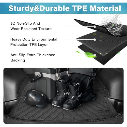 Mixsuper Cargo Liner for Chevrolet Blazer 2019-2024 2025 2026, Trunk Mat for Chevy Blazer Accessories All Weather Cargo Mat Rear Trunk Liner Black - size: Cargo Liner for Chevy Blazer 2019-2025