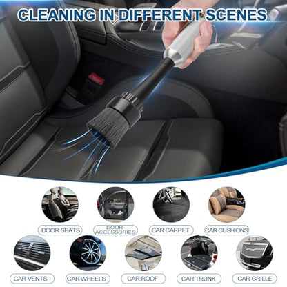 PARAROSE Car Detailing Cleaning Gun,Car Detailing Kit Interior Cleaner,High Pressure Blower Gun,Car Detailing Tools for Car Quickly Blasts Dirt and Dust Works with Air (Silver) - color: Silver