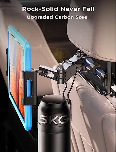 LISEN Car Headrest Tablet Holder - [3 in 1 Extension Arm] Adjustable Tablet Car Mount for Back Seat (4.7-11) - size: 4.7-11