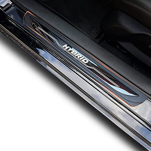 Car Door Sill Scuff Protector, for Hyundai Elantra Hybrid 2020 2021 2022 2023 2024 Accessories, Door Entry Guard Plate Trim Cover, Auto Interior Accessory Kick Panels 4pcs Set