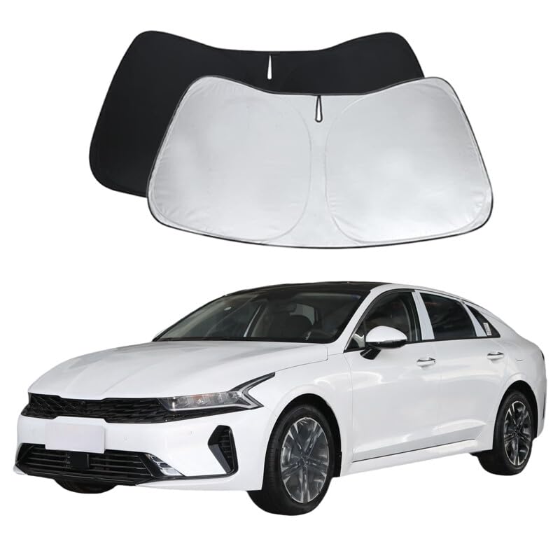 K5 Custom Windshield Sun Shade for K5 2021 2022 2023 2024 Front Window Sunshade Sun Visor 240T Shade Blocks UV Rays Car Accessories - size: K5 2021-2024