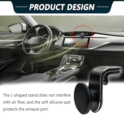 Strong Magnetic Phone Mount for Car, Universal Car Vent Phone Holder, 360° Rotation Adjustable Magnetic Smartphone Holder, Fit for All Smartphones - Black - color: Black