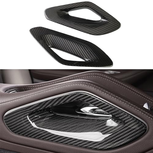 NVCNX Hard Carbon Fiber Accessories for Mercedes Benz GLE GLS 350 450 450e 580 53 63 S AMG 2020 2021 2022 2023 2024 2025 2026 Center Console Sides Armrest Cover Molding Interior Trim 2PCs - color: Center Console Sides Armrest Handle Trim