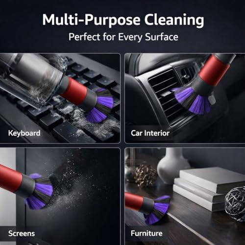 Self-Cleaning Soft Dust Brush Attachment Compatible with Dyson V7, V8, V10, V11, V15 – Scratch-Free Bristles for Delicate Surfaces – Premium Dusting Tool for Home and Car Cleaning - style: Scratch-Free Dusting