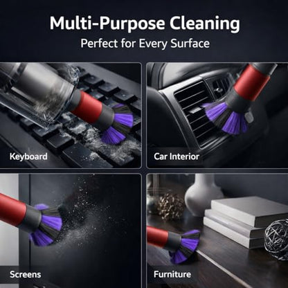 Self-Cleaning Soft Dust Brush Attachment Compatible with Dyson V7, V8, V10, V11, V15 – Scratch-Free Bristles for Delicate Surfaces – Premium Dusting Tool for Home and Car Cleaning - style: Scratch-Free Dusting