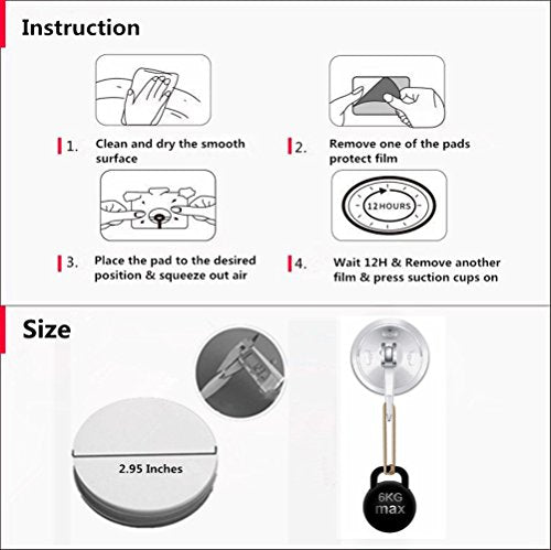 4 Car Magnetic Holder Adhesive Replacement 2.95 Inches Phone Mount Double Sided Sticky Pads Suction Cup Mounting Tape Tabs Double Sided for Wall Pictures, Toys, Windshield, GPS, Tiles, Walls - size: 2.95 in Diameter