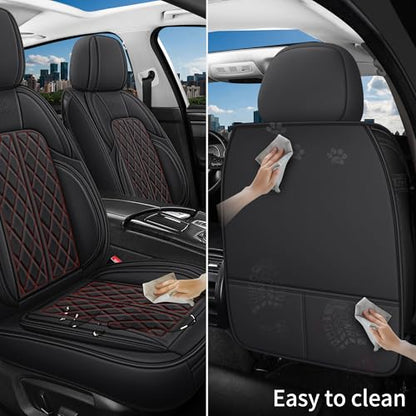 Automotive Seat Covers Universal Fit for Cars, SUV, Sedans, Anti-Slip Breathable (Black Redline, Front Seat) - color: Black Redline, size: Front Seat