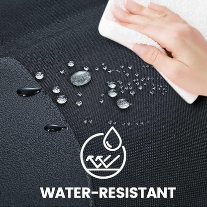 PIDO Car Seat Protector, 2 Pack Seat Protector Under Baby Car Seat with Thick Padding and Non-Slip Back, Waterproof Carseat Protection Cover Pad for Vehicle Leather Upholstery, Black - color: Black