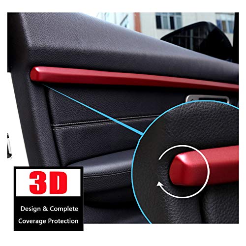 x xotic tech 4pcs Car Interior Door Molding Strip Trim Cover Compatible with BMW 3 Series F30 F31 2012 2013 2014 2015 2016 2017 2018 (Red) - color: Red